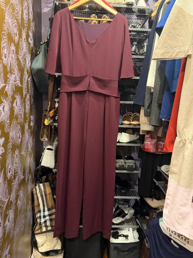 The Fold London Clever Crepe Colinton Jumpsuit Plumb Uk 16 / Us 12 Nwt — image 7 of 8